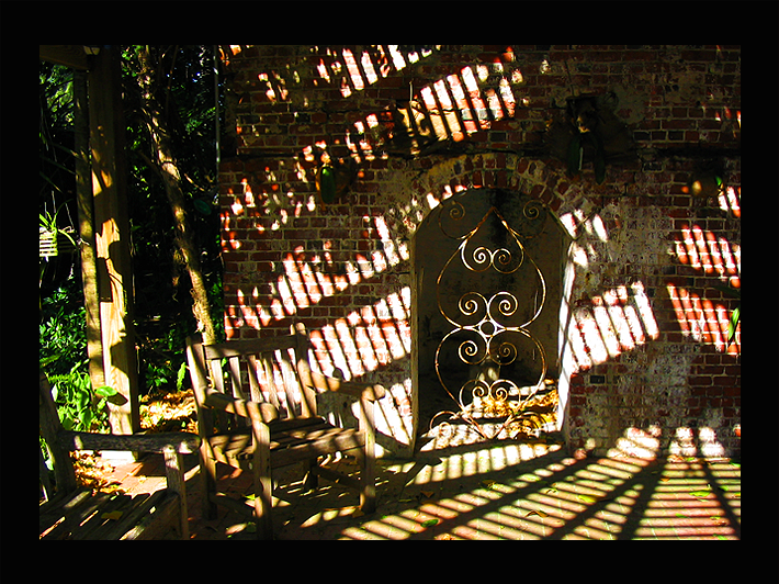 Key West Garden Pergola Shadows