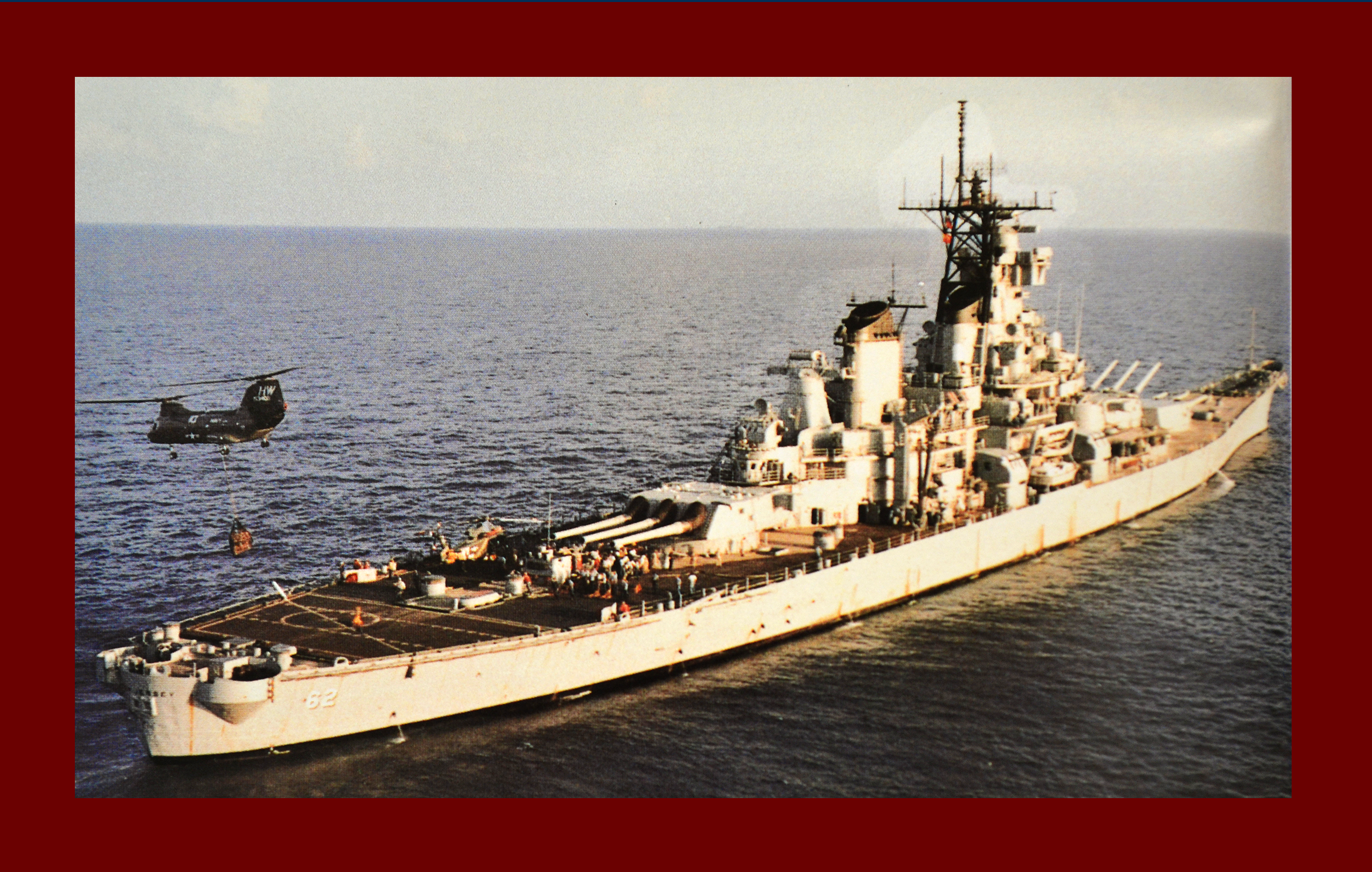 USS New Jersey, Underway Vertical Replenishment by HC-46 Helicopter